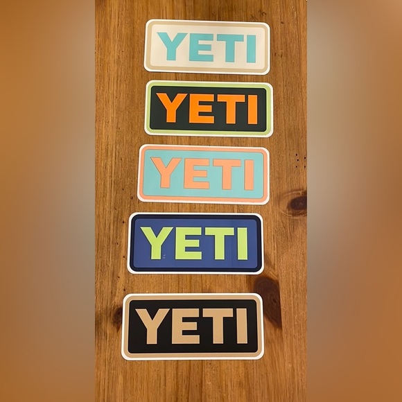 Brand new 4  Sets of  5 YETI stickers Camping Outdoors get yours!! - Picture 5 of 5